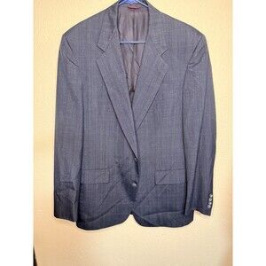 Hart Schaffner Marx Men's Wool Sport Coat Blue Career Blazer Jacket Size 46